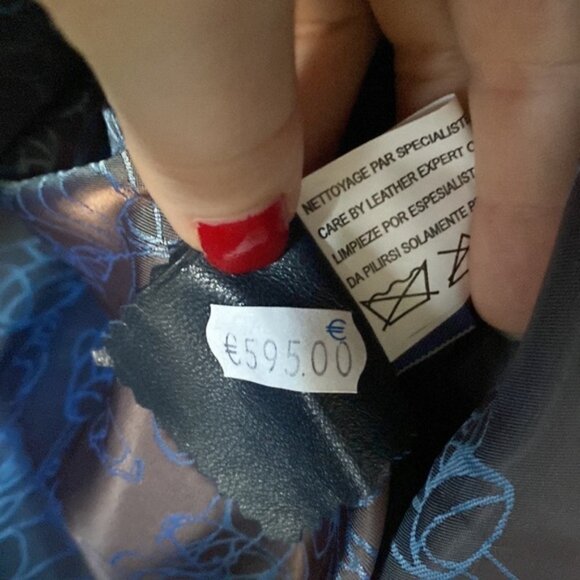 NWOT Rana Piel navy blue leather jacket - Picture 3 of 7